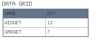 Data Grid render-only preview