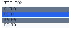 List Box render-only preview