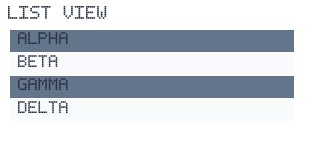 List View render-only preview