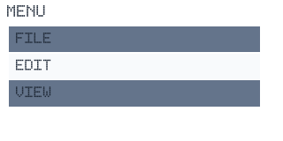 Menu render-only preview