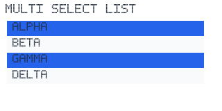 Multi Select List render-only preview