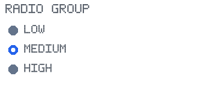 Radio Group render-only preview