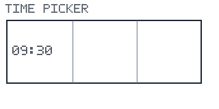 Time Picker render-only preview